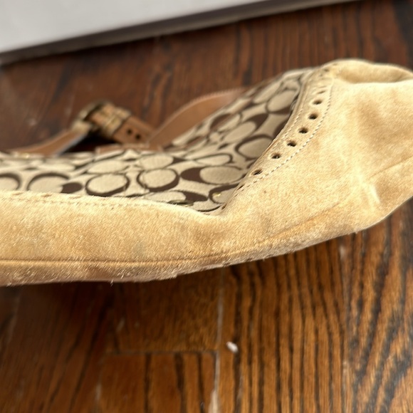 Coach Suede Studded Shoulder Bag - Picture 4 of 7